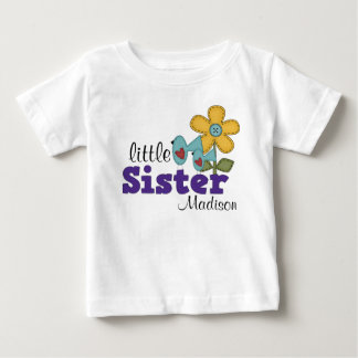 T-shirt Pour Bébé Jolie Oiseaux Fleur margueuse Petite Soeur
