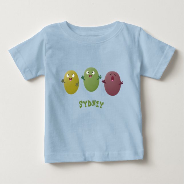 T-shirt Pour Bébé Jolie olives joyeux chantant dessin animé (Devant)