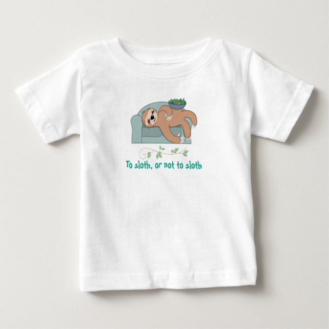 T-shirt Pour Bébé Jolie Parcelle Qui Dort Être Laze Jungle Tropicale (Devant)