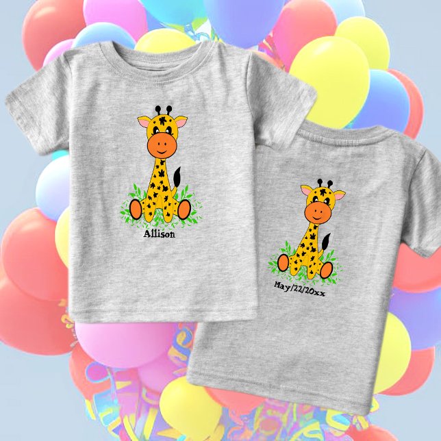 T-shirt Pour Bébé Jolie petite girafe pour enfants (Créateur téléchargé)