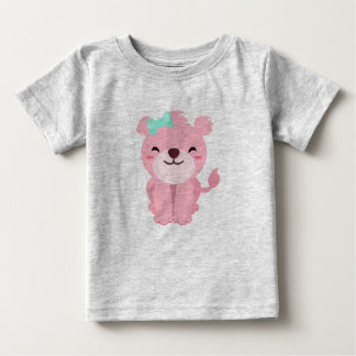 T-shirt Pour Bébé Jolie petite lionne rose