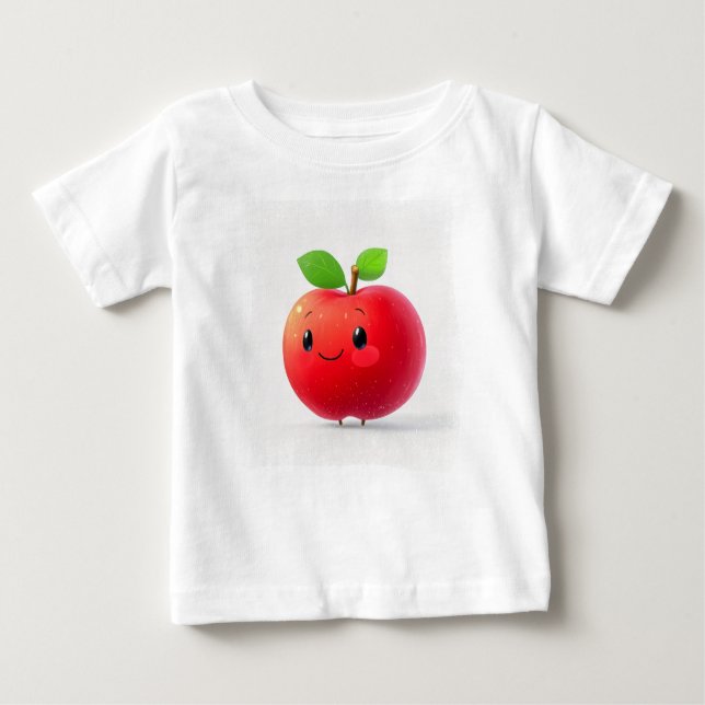 T-shirt Pour Bébé Jolie petite pomme (Devant)