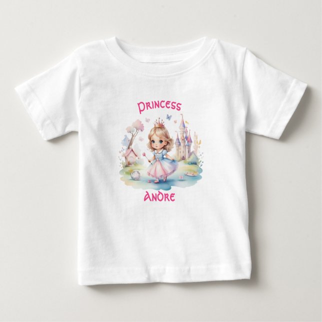 T-shirt Pour Bébé Jolie princesse au pays des merveilles capricieux (Devant)