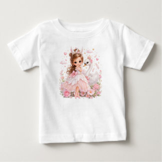 T-shirt Pour Bébé Jolie Princesse Cygne Conte de Fées