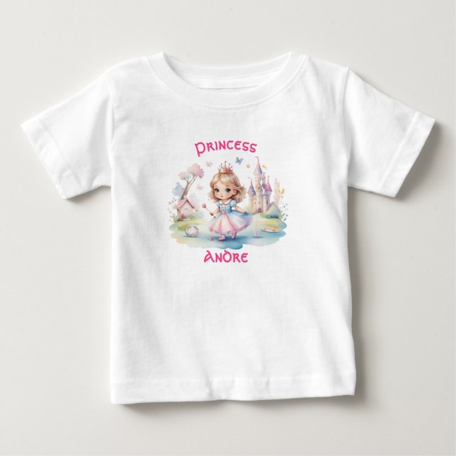 T-shirt Pour Bébé Jolie princesse dans un monde merveilleux fantaisi (Devant)