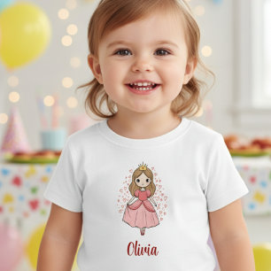 T-shirt Pour Bébé Jolie Princesse de Conte de Fées Dessin Animé