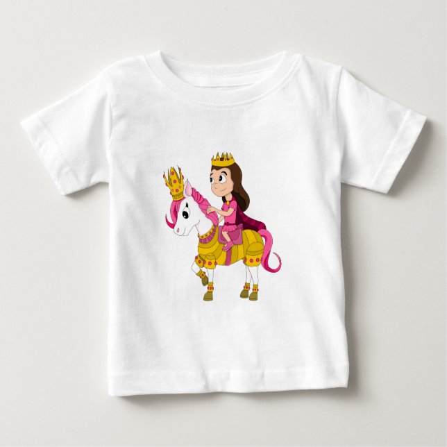 T-shirt Pour Bébé Jolie princesse de dessin animé (Devant)