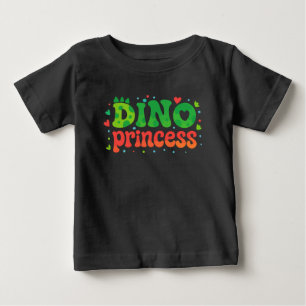 T-shirt Pour Bébé Jolie princesse dinosaure dessin animé   Dinosaure