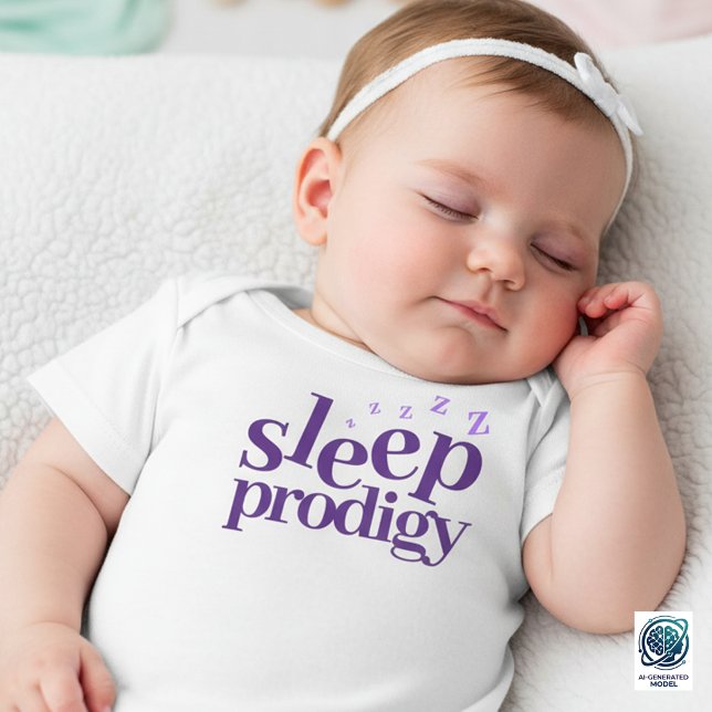 T-shirt Pour Bébé Jolie prodige de sommeil Word Art (Cute Sleep Prodigy Baby Shirt Cover Photo)