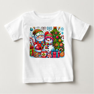 T-shirt Pour Bébé "Jolie T-shirt bébé de Noël - Adorable Holi