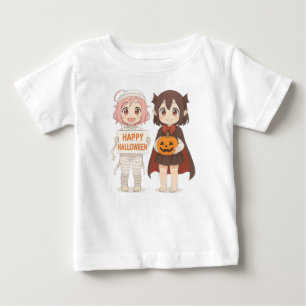 T-shirt Pour Bébé Jolies filles de manga momie et vampire