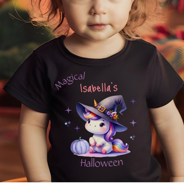 T-shirt Pour Bébé Jolies filles licornes amusantes Halloween avec no (Créateur téléchargé)