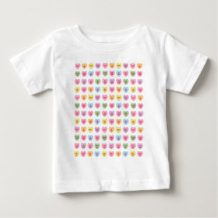 T-shirt Pour Bébé Jolis cœurs en bonbons de conversation personnalis