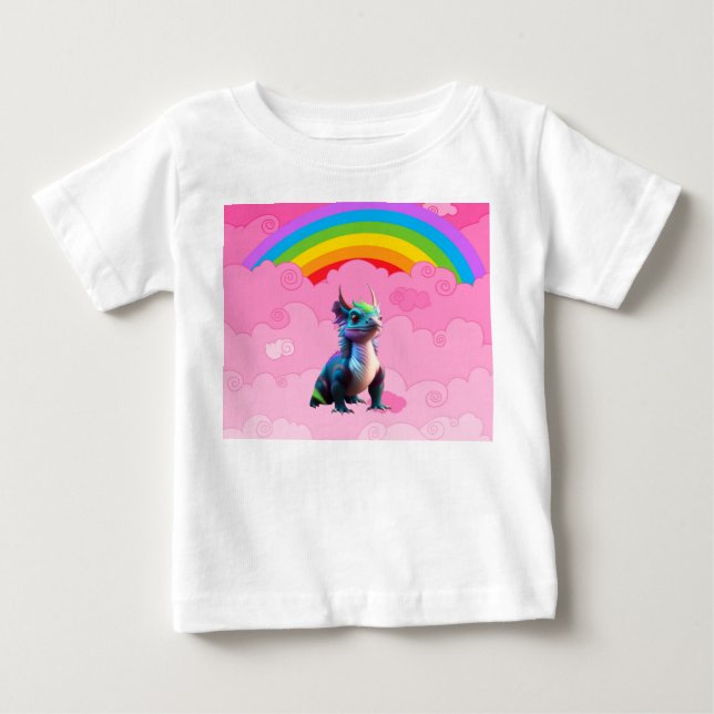 T-shirt Pour Bébé Jolis Dragons (Devant)
