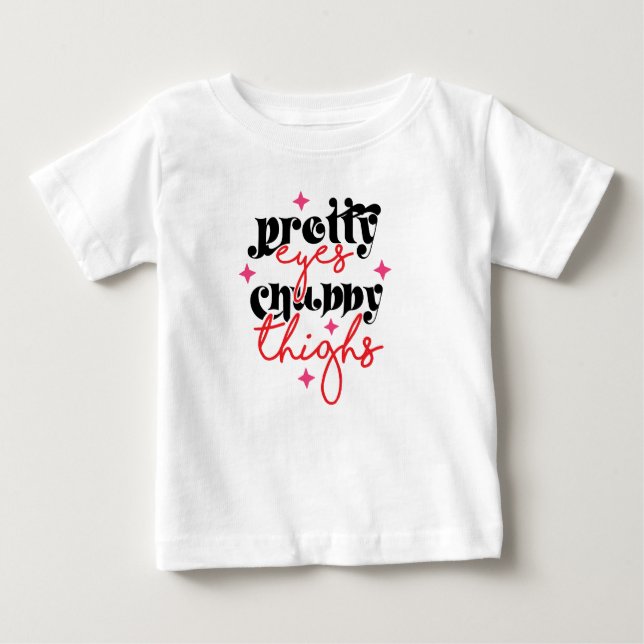 T-shirt Pour Bébé Jolis Yeux Cuisses Potelées (Devant)