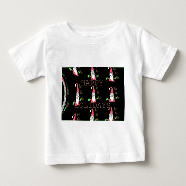T-shirt Pour Bébé Jolly Mouse Père Noël : Une Illustration Fun Holid (Devant)