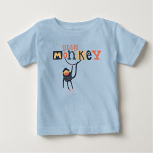 T-shirt Pour Bébé Jote Petit Singe Citation Typographie Garçon