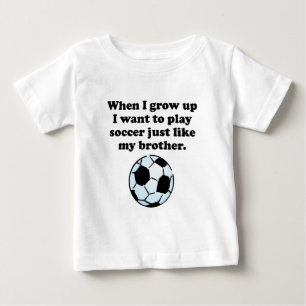 T-shirt Pour Bébé Jouer au football comme mon frère