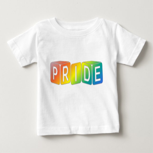 T-shirt Pour Bébé Jouer des cubes Rainbow design Pride (Devant)