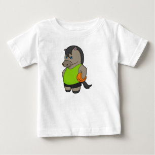 T-shirt Pour Bébé Joueur de basket-ball à cheval Basketball