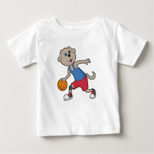 T-shirt Pour Bébé Joueur de basket-ball de chien