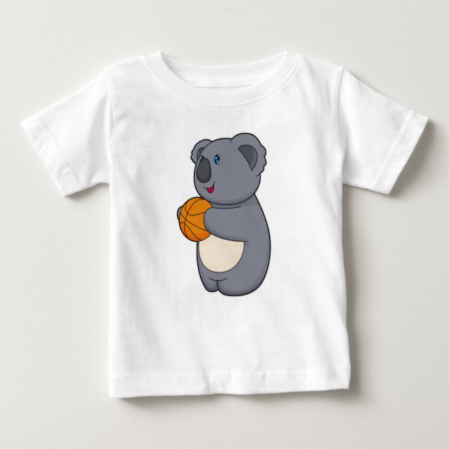 T-shirt Pour Bébé Joueur de basket-ball de Koala (Devant)