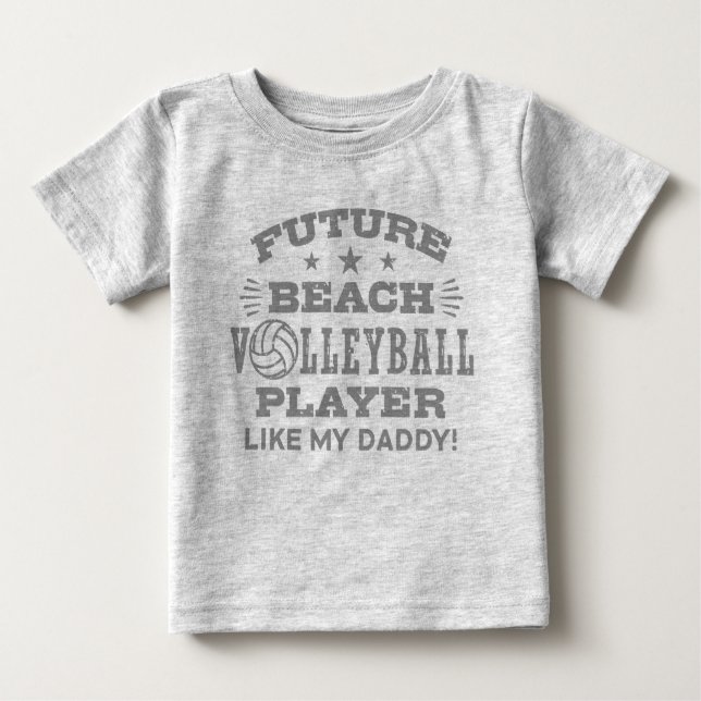T-shirt Pour Bébé Joueur de beach volley comme mon papa (Devant)