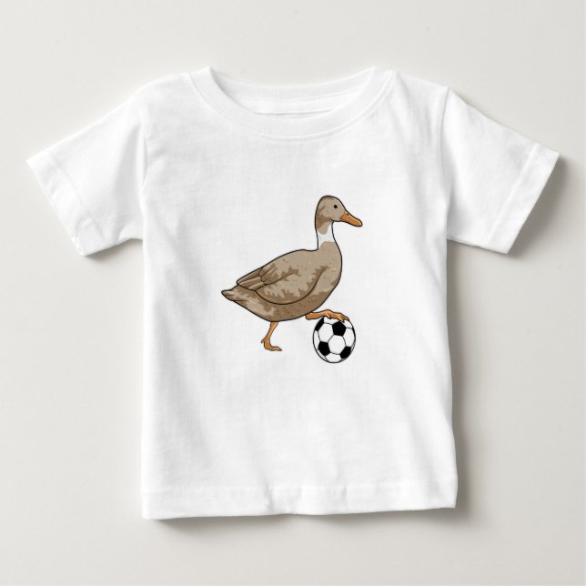 T-shirt Pour Bébé Joueur de football canard (Devant)