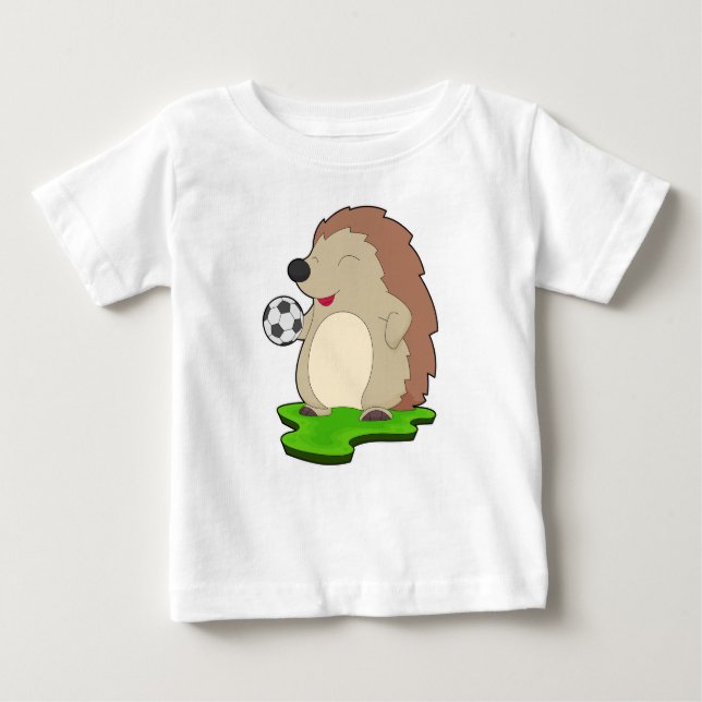 T-shirt Pour Bébé Joueur de football de Hérisson (Devant)