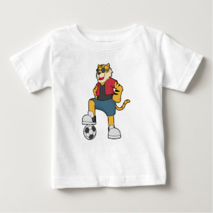 T-shirt Pour Bébé Joueur de football de Tiger
