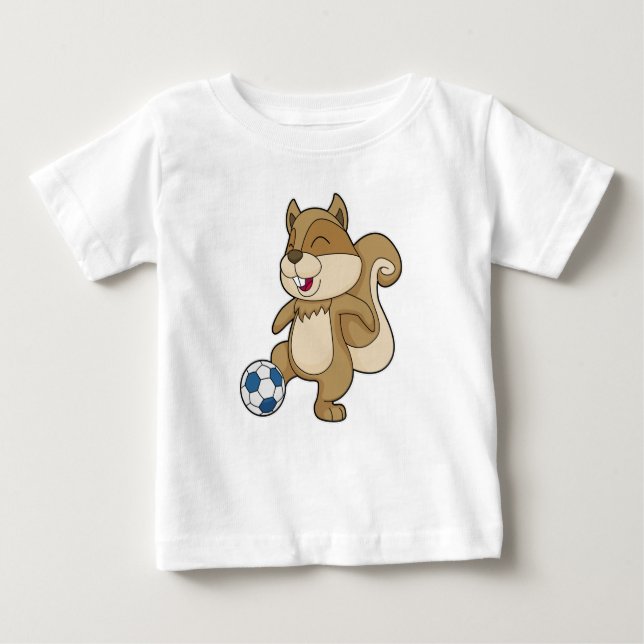 T-shirt Pour Bébé Joueur de football d'écureuil (Devant)