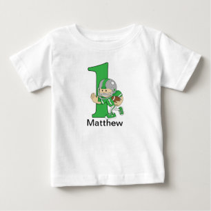T-shirt Pour Bébé Joueur de football en vert pour le 1er anniversair