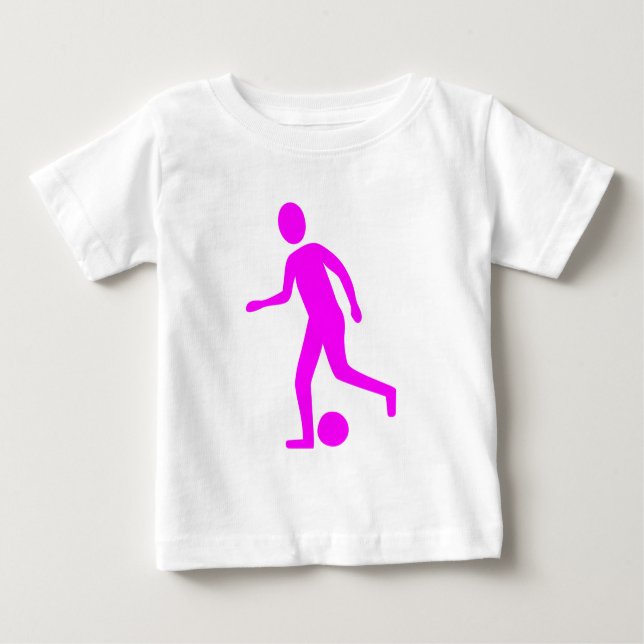 T-shirt Pour Bébé Joueur de football - Magenta (Devant)