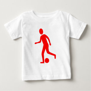 T-shirt Pour Bébé Joueur de football - Rouge