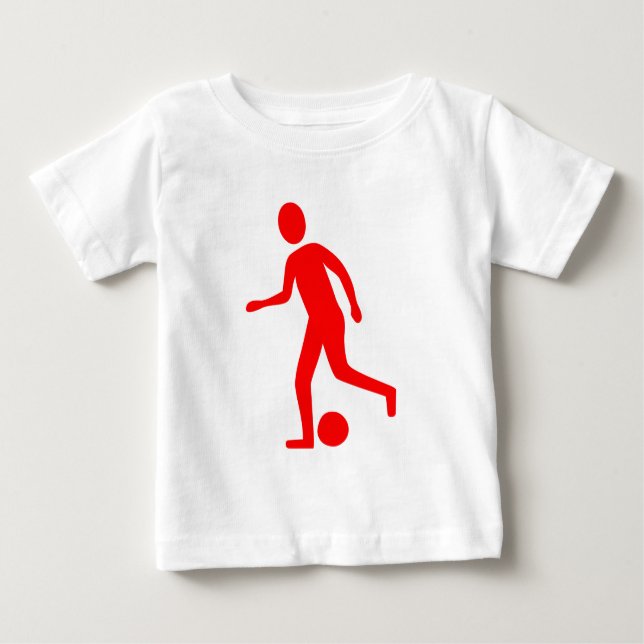 T-shirt Pour Bébé Joueur de football - Rouge (Devant)