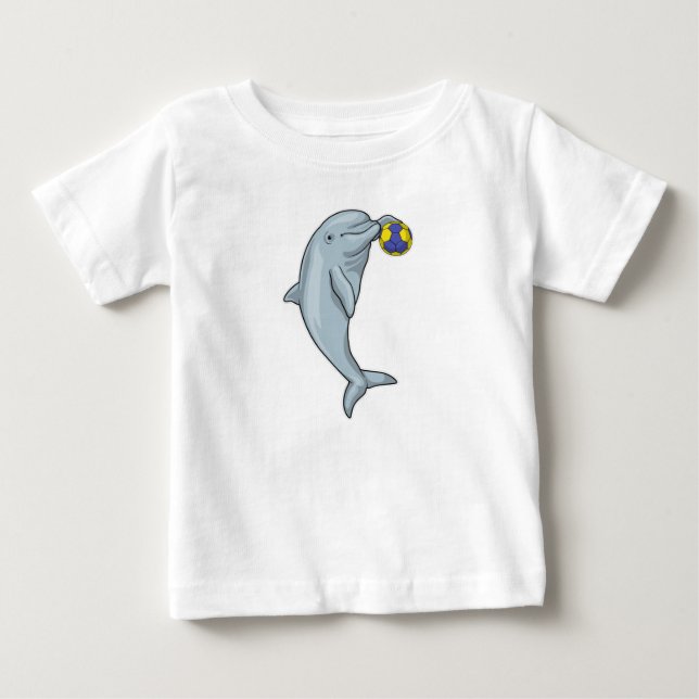 T-shirt Pour Bébé Joueur de handball Dauphin Handball (Devant)