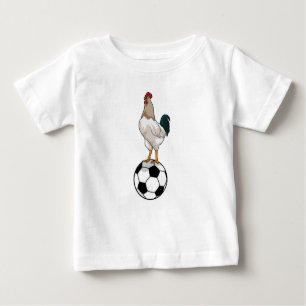 T-shirt Pour Bébé Joueur de soccer Rooster Soccer