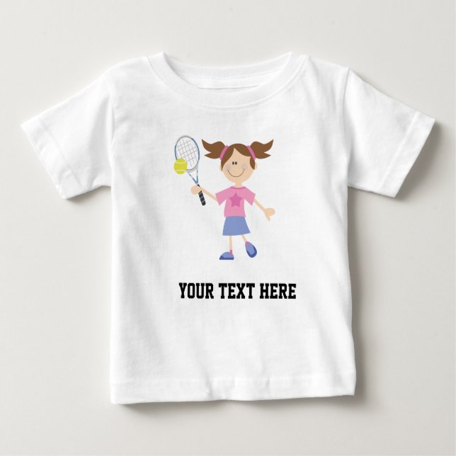 T-shirt Pour Bébé Joueur de tennis (avenir) personnalisé (Devant)