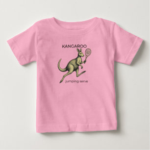 T-shirt Pour Bébé Joueur de tennis kangourou - Art animal drôle