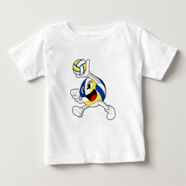 T-shirt Pour Bébé Joueur de volley-ball avec volley-ball (Devant)
