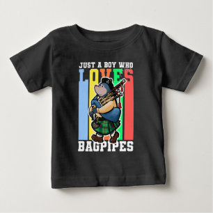 T-shirt Pour Bébé Joueur Funny Bagpipes