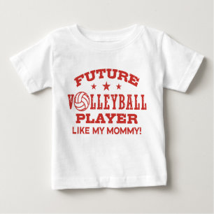 T-shirt Pour Bébé Joueur Futur De Volley-ball Comme Ma Maman