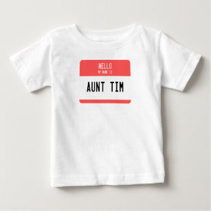 T-shirt Pour Bébé Joueurs irpratiques Tante Tim Sticker