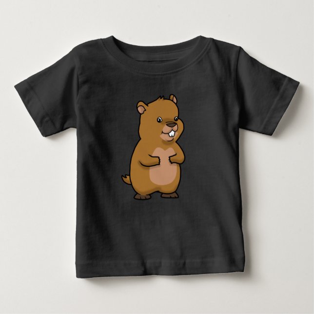 T-shirt Pour Bébé Jour de la marmotte Cadeaux Hommes Femmes Marmotte (Devant)