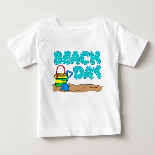 T-shirt Pour Bébé Jour de la plage (Devant)