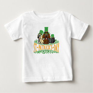 T-shirt Pour Bébé Jour de la Saint Patrick Chiens de la Saint-Patric