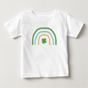 T-shirt Pour Bébé Jour de la Saint Patrick Rainbow Irlandais Clover