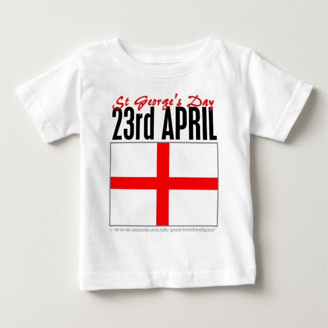 T-shirt Pour Bébé Jour de l'Angleterre, St George (Devant)