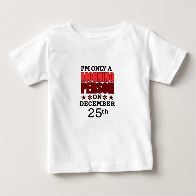 T-shirt Pour Bébé Jour de Noël (Devant)