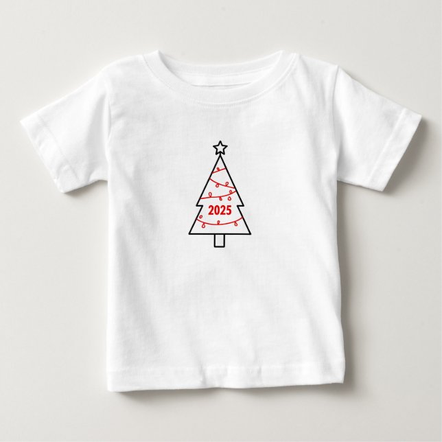 T-shirt Pour Bébé Jour de Noël (Devant)